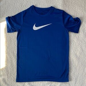 Nike Boys Royal Blue Short Sleeve Tee with White Swoosh